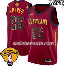 Kinder NBA Cleveland Cavaliers Trikot Kyle Korver 26 2018 Finals Patch Nike Rot Swingman